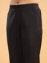 Black Georgette Solid Anarkali Kurta With Pant & Dupatta Set